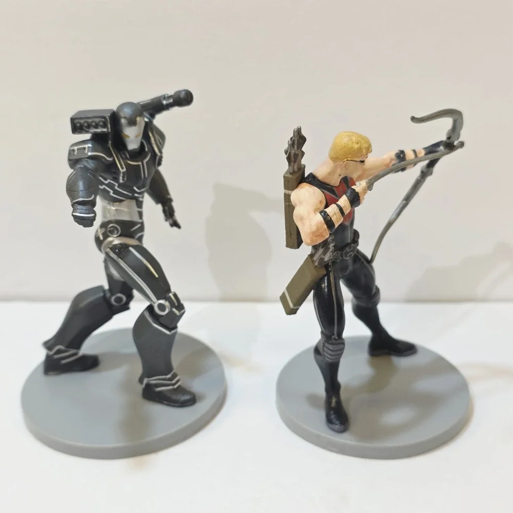Marvel Avengers Hawkeye War Machine Disney Store PVC Cake Topper Figures
